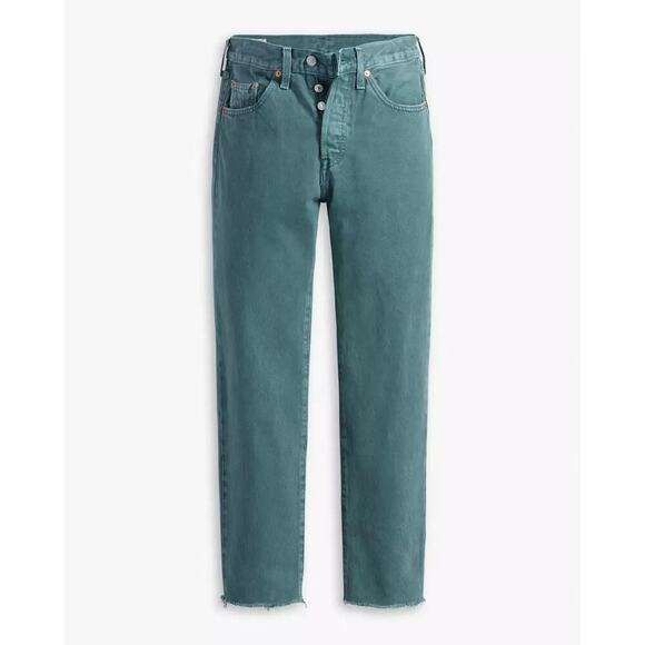 Levi's Denim - Levi's Premium 501 Original Green Misty Silver Pine Cropped Jeans Size W31 L26